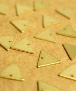 16 pc. Raw Brass Triangle Charms: 13mm by 11.5mm | MIS-040*
