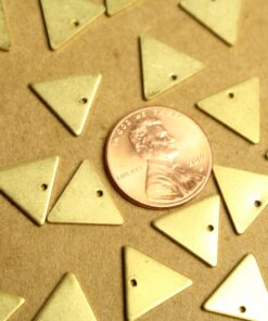 16 pc. Raw Brass Triangle Charms: 13mm by 11.5mm | MIS-040*