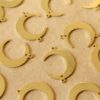 12 pc. Raw Brass Moon Connectors: 22mm by 16.5mm | MIS-252*