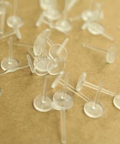 40 pc. Plastic Earring Posts, 6mm pad | FI-553