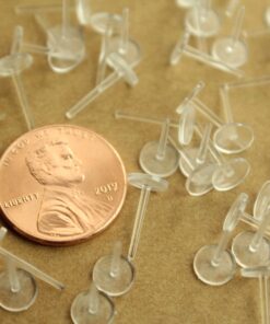 40 pc. Plastic Earring Posts, 6mm pad | FI-553