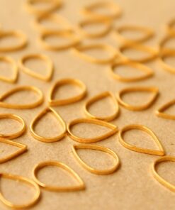 100 pc. Gold Plated Teardrop Links: 11mm by 7mm | FI-299