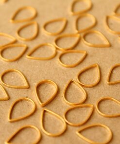 100 pc. Gold Plated Teardrop Links: 11mm by 7mm | FI-299