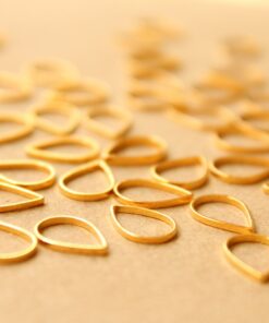 100 pc. Gold Plated Teardrop Links: 11mm by 7mm | FI-299