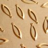 10 pc. Medium Raw Brass Open Navette Drops: 24mm by 8mm - made in USA | RB-1141