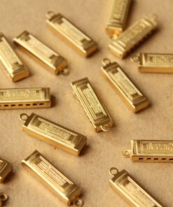 3 pc. Small Raw Brass Harmonicas: 23.5mm by 7.5mm by 3mm - made in USA | RB-631