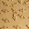 18 pc. Raw Brass Triangle Drops: 12mm by 7mm - made in USA | RB-803