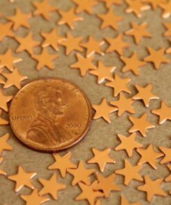 24 pc. Tiny Raw Copper Stars: 7mm by 7mm - made in USA | RB-285