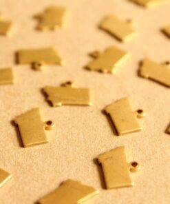 8 pc. Raw Brass Montana State Charms / Blanks: 11.5mm by 9mm - made in USA | RB-994