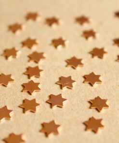 20 pc. Tiny Rose Gold Plated Brass Six Point Stars: 6mm by 6mm - made in USA | ROS-110