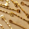 20 pc. Gold Bobby Pins, 8mm pad | FI-173