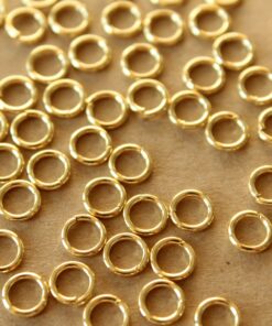 100 pc. 6mm 18k Gold Plated Stainless Steel Jumprings, 18 gauge | FI-212*
