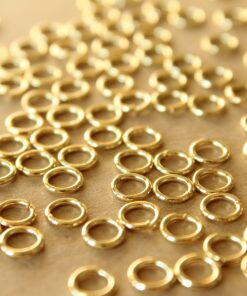 100 pc. 6mm 18k Gold Plated Stainless Steel Jumprings, 18 gauge | FI-212*