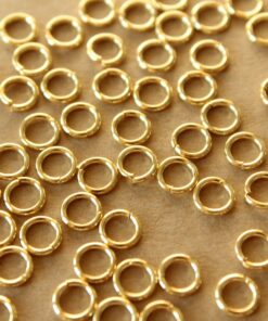 100 pc. 6mm 18k Gold Plated Stainless Steel Jumprings, 18 gauge | FI-212*