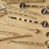 20 pc. Bright Silver Bobby Pins, 8mm pad | FI-177