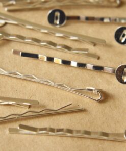 20 pc. Bright Silver Bobby Pins, 8mm pad | FI-177