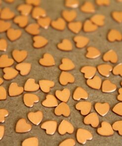 24 pc. Tiniest Raw Copper Heart: 4mm by 4mm - made in USA * Also available in 96 piece *| RB-280
