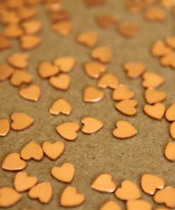 24 pc. Tiniest Raw Copper Heart: 4mm by 4mm - made in USA * Also available in 96 piece *| RB-280