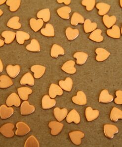 24 pc. Tiniest Raw Copper Heart: 4mm by 4mm - made in USA * Also available in 96 piece *| RB-280