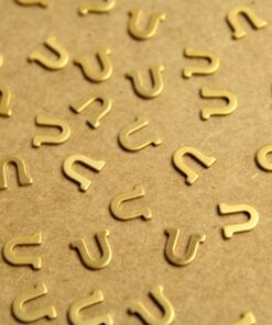 6 pc. Tiny Raw Brass Letter U Stampings - 6mm by 6mm - made in USA | RB-1221