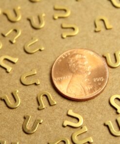 6 pc. Tiny Raw Brass Letter U Stampings - 6mm by 6mm - made in USA | RB-1221