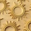 2 pc. Raw Brass Boho Sun Charms, 45mm x 45mm | MIS-419