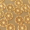 20 pc. Laser Cut Gold Circle Shaped Mandala Connectors, 13mm in diameter | MIS-511
