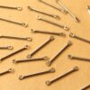 20 pc. Stainless Steel Bar Links with Two Holes: 20mm by 1mm - made in USA | FI-681