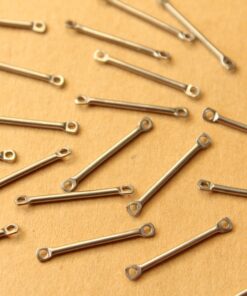 20 pc. Stainless Steel Bar Links with Two Holes: 20mm by 1mm - made in USA | FI-681