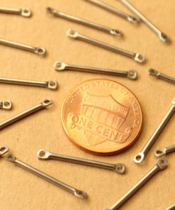 20 pc. Stainless Steel Bar Links with Two Holes: 20mm by 1mm - made in USA | FI-681