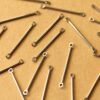 20 pc. Stainless Steel Bar Links with Two Holes: 25mm by 1mm - made in USA | FI-684
