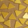 10 pc. Medium Raw Brass Triangles - Corner Hole: 17mm by 17mm - made in USA | RB-249