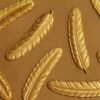 2 pc. Large Raw Brass Feathers: 53mm by 12mm - made in USA | RB-400