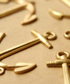 1 pc. Large Heavy Raw Brass Anchor Connectors: 44 by 34.5mm - made in USA | RB-545