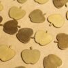 6 pc. Raw Brass Apple Blank Stampings: 16mm by 15.5mm - made in USA | RB-835