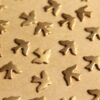 24 pc. Tiny Raw Brass Doves: 11mm by 9mm - made in USA | RB-825