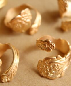 1 pc. Raw Brass Adjustable Spoon Rings - made in USA | RB-884