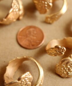 1 pc. Raw Brass Adjustable Spoon Rings - made in USA | RB-884