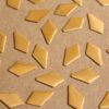 16 pc. Small Raw Brass Dropped Diamond Stampings: 13.5mm by 7mm - made in USA | RB-909