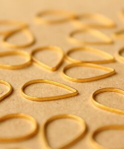 50 pc. Gold Plated Teardrop Links: 16mm by 11mm | FI-295
