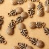 15 pc. Antique Copper Pineapple Charms, 19.5mm x 9mm | MIS-086