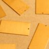 4 pc. Raw Brass Rectangle Charms: 21mm by 43mm - made in USA | RB-1022