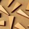 25 pc. Flat Wood Triangle Beads, 40.5mm by 15mm | MIS-100
