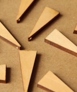 25 pc. Flat Wood Triangle Beads, 40.5mm by 15mm | MIS-100