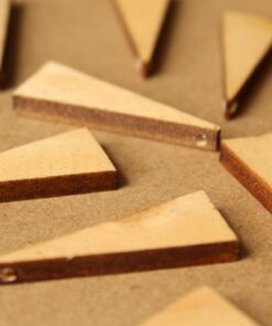 25 pc. Flat Wood Triangle Beads, 40.5mm by 15mm | MIS-100