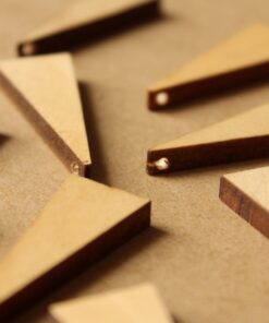 25 pc. Flat Wood Triangle Beads, 40.5mm by 15mm | MIS-100
