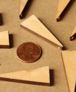 25 pc. Flat Wood Triangle Beads, 40.5mm by 15mm | MIS-100