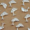 14 pc. Silver Plated Brass Nefertiti Stampings: 15mm by 11.5mm - made in USA | SI-167