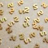 6 pc. Tiny Raw Brass Letter S Stampings - 5mm by 6mm - made in USA | RB-1175