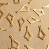 10 pc. Raw Brass Open Diamond Drops: 20mm by 11mm - made in USA | RB-1183